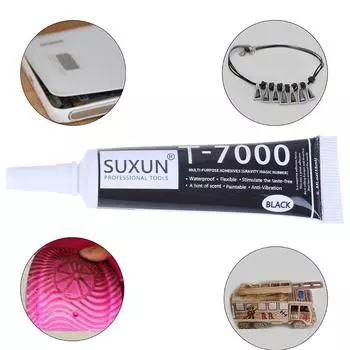 15 мл T-7000 черный клей для ремонта металлических рамок экрана мобильного телефона с алмазным клеем