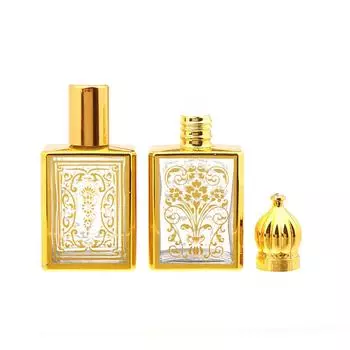 15 мл золотой арабский хрустальный флакон для масла аттара флакон для эфирного масла стеклянный флакон для парфюмерного масла с роликовым шариком A2