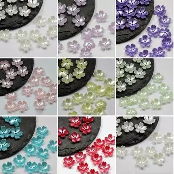 15 мм перламутровый сосуд с вишневым цветом акриловые матовые окрашенные цветочные бусины DIY ювелирные аксессуары материалы Frosted фиолетовый