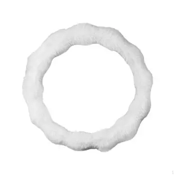 15 мягкий плюшевый чехол на руль автомобиля, аксессуар для зимнего нескользящего легкого салона белый