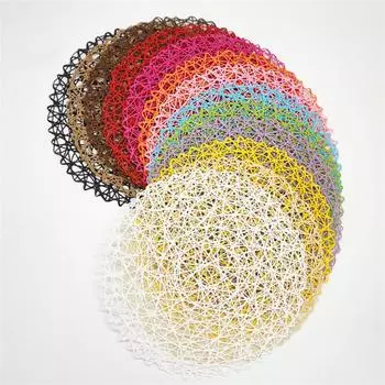 15 Новинка случайного плетения из тонких бумажных веревок, коврики для еды, бумажный коврик, украшение стола в ресторане, детский сад, сделай сам, реквизит, фоновая подушка