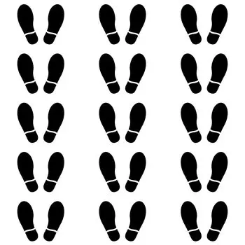 15 пар наклеек для социальной дистанции Наклейки со следами Наклейки на пол Следы Следы…