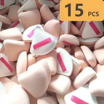 15 шт. спонжи для макияжа, косметические пуховки, набор, пудра, основа, блендер, женские товары для макияжа, корейская красота