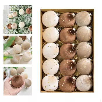 15 Pieces Christmas Tree Hanging Ornaments, Decorations, Decorative Ball Style A