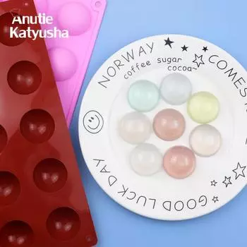 15 полукруглых силиконовых форм для мусса, форма для французского десерта, силиконовая форма для шоколада «сделай сам», формы для мыла ручной работы