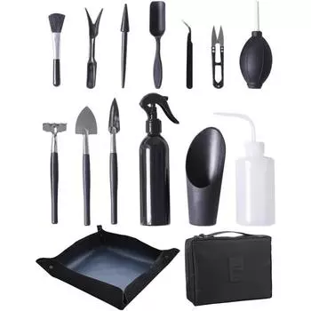 15 предметов инструментов для суккулентов — коврик для пересадки растений и сумка для хранения, для ухода за растениями в помещении и на открытом воздухе