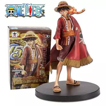 15-я годовщина японская аниме-фигурка Monkey D Luffy, готовая продукция, ПВХ, коллекционная фигурка, модель, игрушки, 18 см, фигурка 18CM Luffy