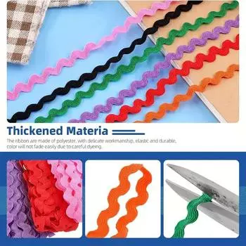 15 ярдов плетеной тесьмы с кромкой, свадебная вечеринка, изогнутая кружевная лента, подарочная упаковка, S-образное кружево для изделий ручной работы, ширина 5 мм чёрный