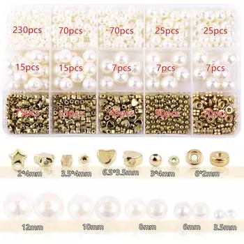 15 Сетка 720 жемчужин Комбинация Пентаграмма Интервал Браслет Сделай Сам Ожерелье Бисерная нить Серьги Бисер Аксессуар Набор