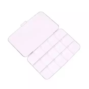 15 сеток прозрачный пластиковый ящик для хранения нейл-арта пустой контейнер бисер органайзер чехол для ногтей