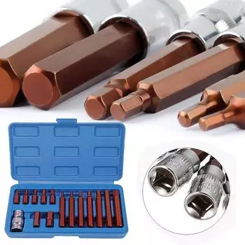 15 шт. 1/2 приводные шестигранные головки H4/5/6/7/8/10/12 метрические головки для отверток с битами ручной инструмент гнездо соединение шестигранное