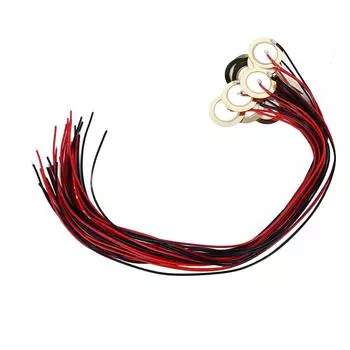 15 шт. 20 мм пьезоэлектрические диски преобразователь контактный микрофон триггерный звуковой датчик с 9,8-дюймовыми проводами для