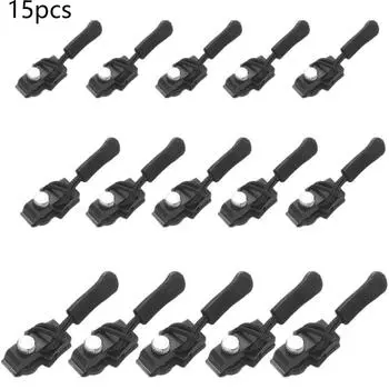 15 шт. 3 разных размера универсальных сменных головок молний для курток, багажа