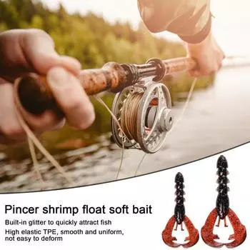 15 шт., 4 см/0,45 г, 6 см/1,56 г, TPE, мягкая приманка для раков, светоотражающие блестки, реалистичная искусственная мягкая приманка для омара, уличная пресноводная рыбалка в соленой воде 4cm темно-зеленого