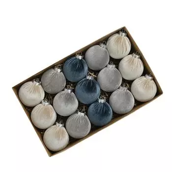 15 шт. ABS плюшевый бархатный новогодний шар набор фермерских рождественских елочных шаров нейтральные рождественские украшения