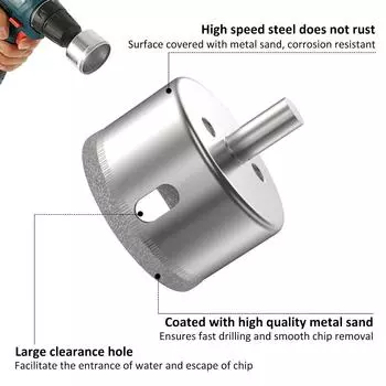 15 шт. алмазных сверл с кольцевой пилой для стекла 6-50 мм 15 размеров открывалка для отверстий в стекле плитка мрамор гранит отверстие