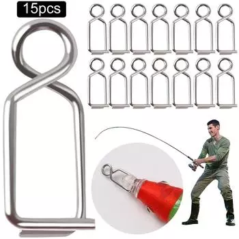 15 шт. быстрозажимных рыболовных вертлюжков, рыболовные зажимы для джиг-трубки для ловли кальмаров