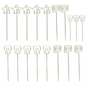 15 шт. держатель для номера стола, симпатичная форма, процесс гальванизации, практичная фотоподставка для офиса, юбилей Gold