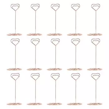 15 шт. держатель для номера стола железный в форме сердца 12 см держатель для фотографий для центрального элемента свадебной вечеринки