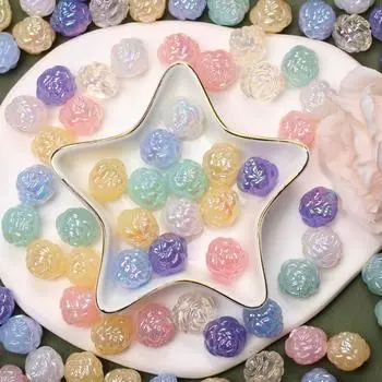 15 шт. DIY 16*15 мм Изготовление ювелирных изделий для ожерелья Бусины акриловые Браслеты Цветы Мода прозрачный