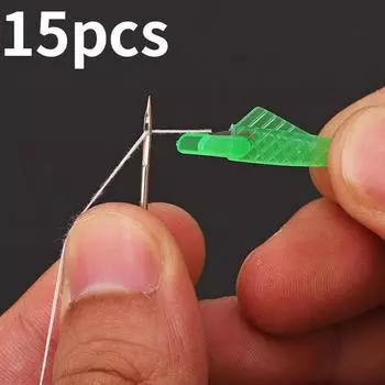 15 шт., инструмент для вставки нити в форме рыбы, автоматический, полезный для пожилых людей, простой ручной нитевдеватель для швейной вышивальной машины 15pc