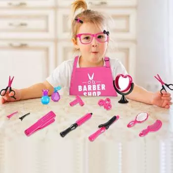 15 шт./компл., детский набор игрушек для волос, забавный дизайн с сумочкой, игровой домик, игрушки для маленьких девочек A