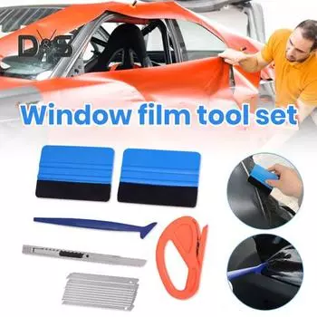 15 шт./компл., инструменты для тонировки окон, набор оконной пленки, профессиональный набор тонировочных пленок для автомобиля, квадратный фланелевой ракель, резак для резьбы чёрный