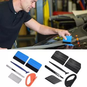 15 шт./компл., инструменты для тонировки окон, набор оконной пленки, профессиональный набор тонировочных пленок для автомобиля, квадратный фланелевой ракель, резак для резьбы чёрный