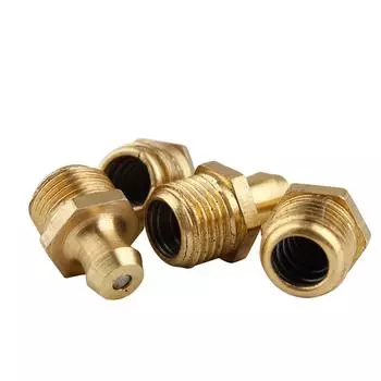 15 шт./компл. M6 M8 M10 латунный ниппель для смазки Zerk медный масляный патрубок резьба прямой 45 90 градусов универсальный шарнир насадки для смазочного пистолета
