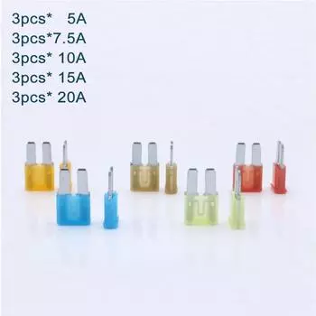 15 шт./компл. Micro2 Atr автомобильные предохранители в ассортименте 5A 7,5A 10A 15A 20A