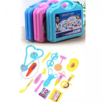 15 шт./компл. набор для ролевых игр «Доктор и медсестра», медицинские инструменты, стетоскоп и инъекторы в ролевой игре, тележка, коробка, подарок для детей зелёный