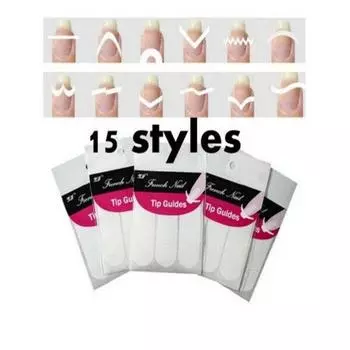 15 шт./компл. наклейки для дизайна ногтей во французском стиле, 3D-дизайн, направляющие, наклейки, украшение