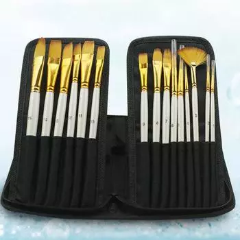 15 шт./компл. нейлоновые масляные краски, акварельные художественные кисти со скребком, губкой белый