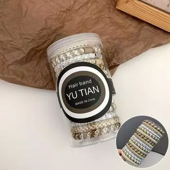 15 шт./компл. резинки для волос в упаковке, плетеные витые эластичные резинки для волос, прочные высокоэластичные резинки для женщин, аксессуары для волос