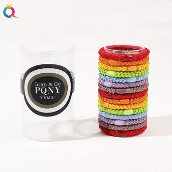 15 шт./компл. резинки для волос в упаковке, плетеные витые эластичные резинки для волос, прочные высокоэластичные резинки для женщин, аксессуары для волос