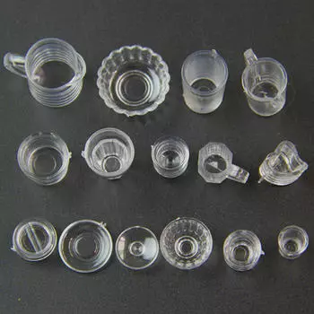 15 шт./компл., ультралегкий материал из глины, конфетная чашка для игр, мини-чашка, пластиковый контейнер прозрачный