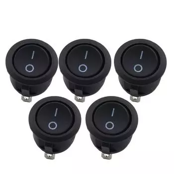 15 шт./компл. ВКЛ/ВЫКЛ 2-контактный круглый кулисный переключатель с подсветкой приборной панели автомобиля кулисные переключатели для лодки One Size