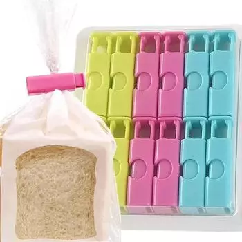 15 шт./компл. зажимы для запечатывания пищевых продуктов, зажимы для пакетов для хранения хлеба, для пакетов для закусок, пружинный зажим, многоразовый зажим для организации кухни