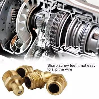 15 шт./комплект набор смазочных ниппелей M6 M8 M10 набор фитингов для масляных форсунок резьбовые латунные прямые смазочные ниппели