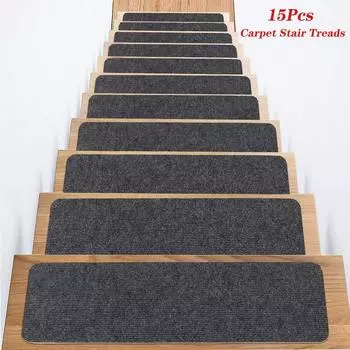 15 шт. ковер, ступеньки, коврики для пола, нескользящая защитная крышка, ступенька лестницы 15PCS коричневый