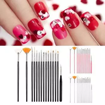 15 шт., легкая ручка для ногтей, простая в использовании, изысканная и полезная ручка для рисования ногтей для женщин чёрный