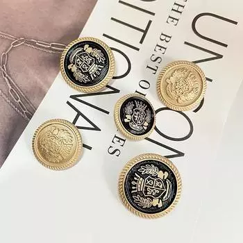 15 шт./лот 15-25 мм золотистые металлические кнопки в стиле колледжа декоративные металлические кнопки для одежды швейные принадлежности аксессуары 15mm