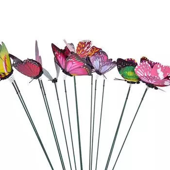 15 шт./лот искусственная имитация бабочки колья садовые уличные украшения