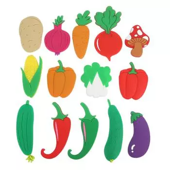 15 шт. магнит на холодильник милый маленький 3D трехмерный узор с изображением овощей и еды холодильник декоративный