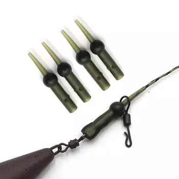 15 шт., материал снастей, снаряжение для ловли карпа, резиновая снасть для ловли карпа, беговая снасть, лидеры с защитой от запутывания, рукав