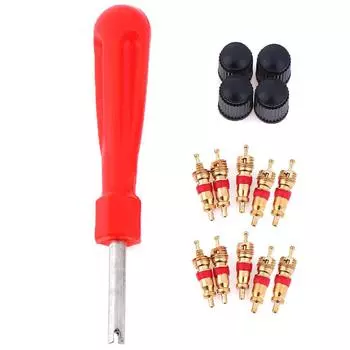 15 шт. медный сердечник клапана автомобиля мотоцикла велосипеда сердечник клапана шины вакуумный стержень клапана шины сердечник съемник велосипедные авто аксессуары красный