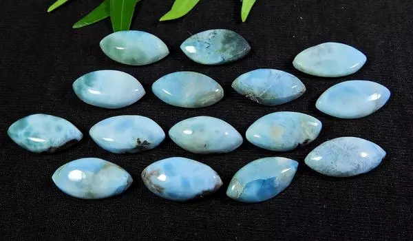 15 шт. натуральный ларимар пектолит 9X18 мм маркиз кабошон россыпью драгоценных камней лот RQ-552
