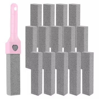 15 шт. Палочка для чистки пемзой, Камень для чистки унитаза, Щетка для чистки ванной комнаты, Чистящий камень с длинной ручкой, Инструменты для мытья 15PCS