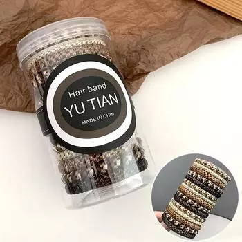 15 шт. плетеных резинок для волос высокой эластичности для женских причесок, базовые резинки, утолщенные, для высокого хвоста, аксессуары-ободки