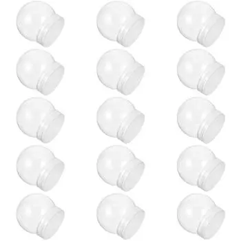 15 шт. прозрачных водных шаров с откручивающейся крышкой, пустые снежные шары, реквизит для изготовления снежных шаров, набор для самостоятельного изготовления снежного шара 7.00X6.00X6.00CM